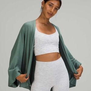 Lululemon Cashlu Knit Textured Wrap Tidewater Teal